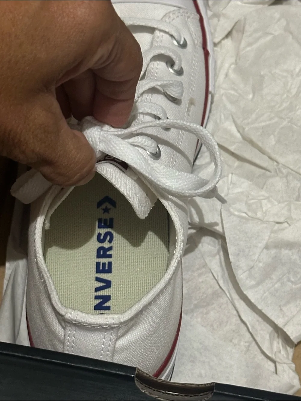 New in Box, Converse White Low-Top Eva Lift Ox Sneaker size 4.5 youth